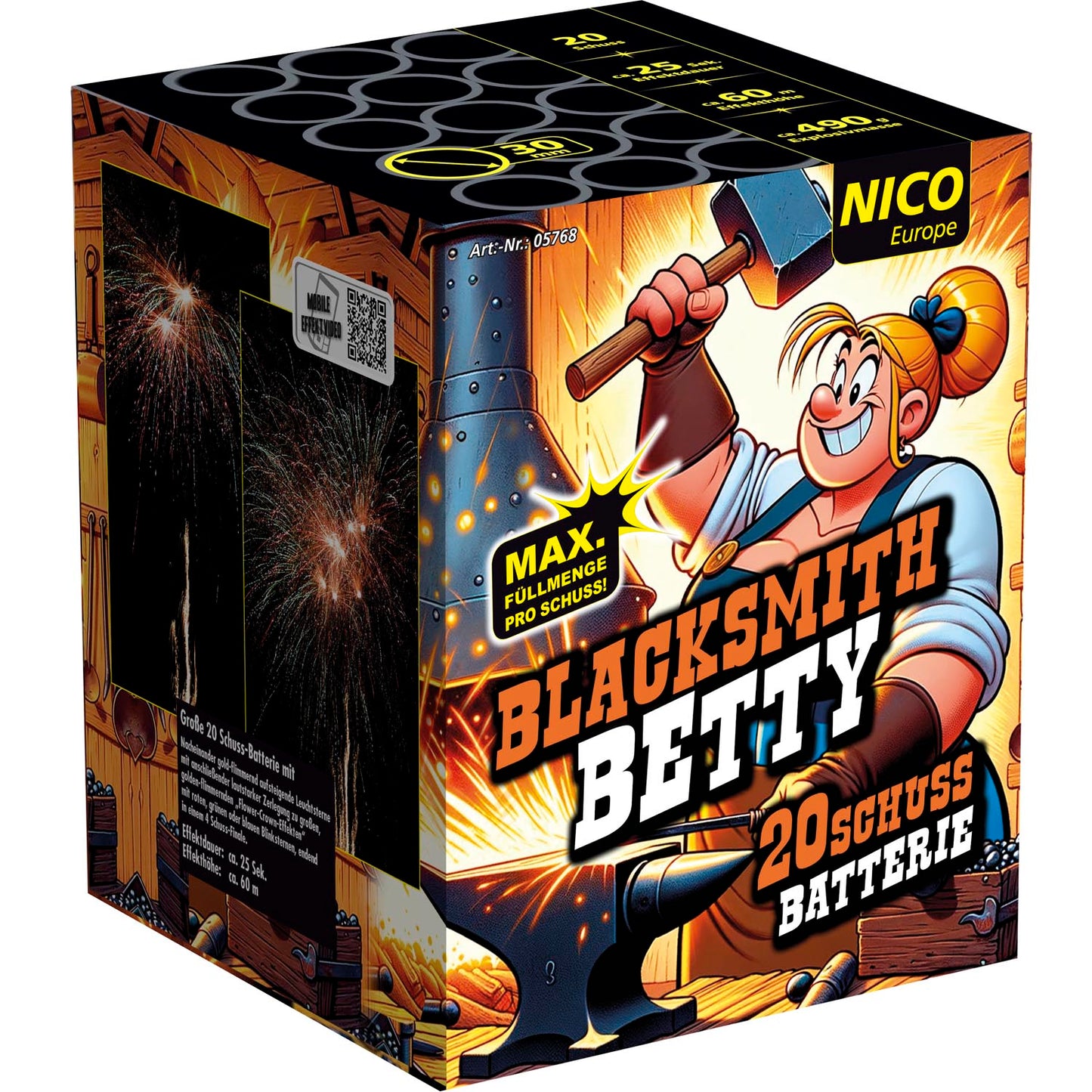 Blacksmith Betty, 20 Schuss