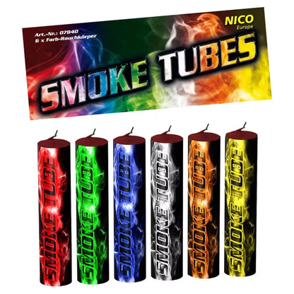 Smoke Tubes, versch. Farben, 6er-Btl., KAT T1